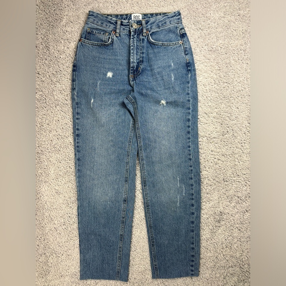 BDG Jeans Womens 24 Urban Outfitters Mom Jean High Rise Cotton Casual Distressed
